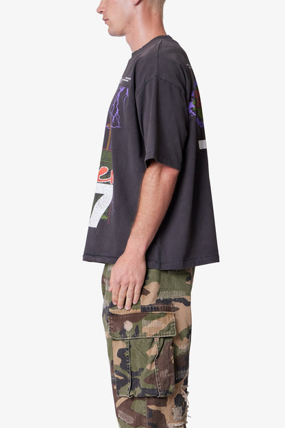 Snake 994 Printed Tee - Washed Black