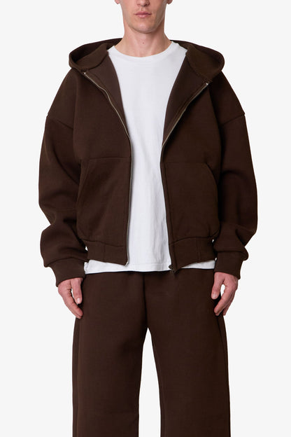 Stiff Lounge Zip Up Hoodie - Brown