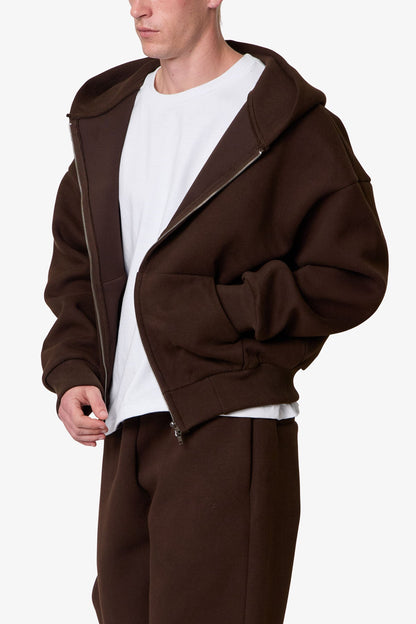 Stiff Lounge Zip Up Hoodie - Brown