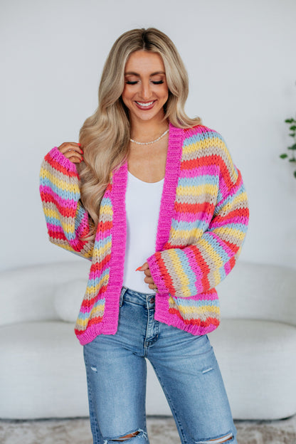 Noella Striped Cardigan