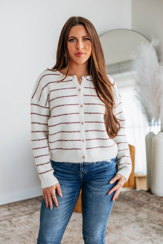 Taysha Striped Cardigan