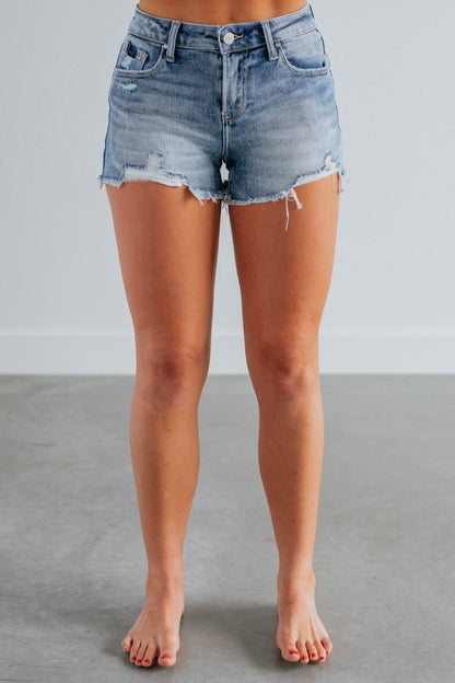 Sylvie Risen Shorts - Light Wash