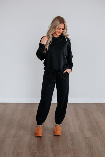 Teleri Lounge Top - Washed Black