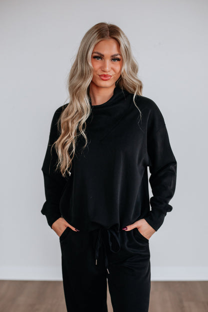 Teleri Lounge Top - Washed Black