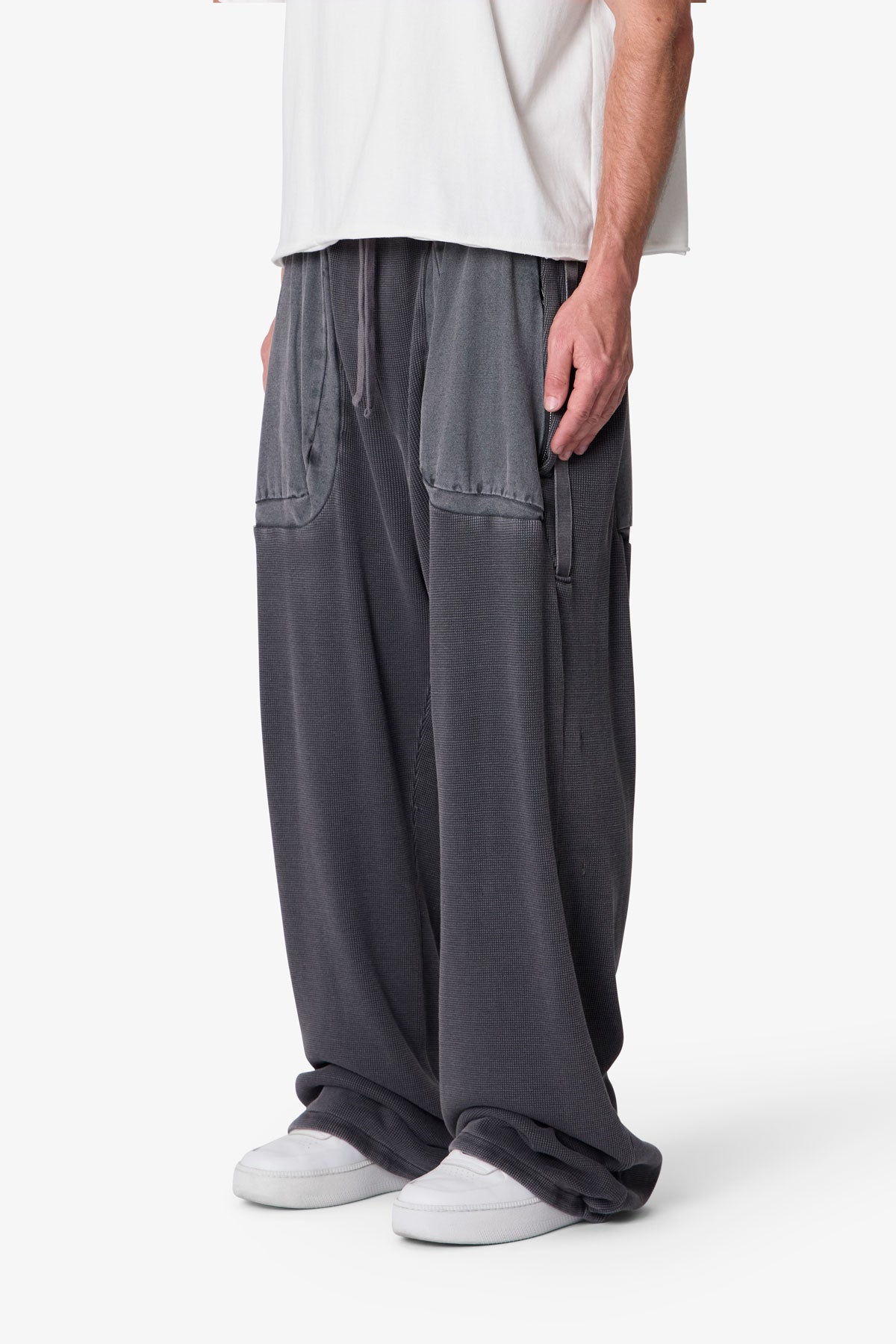 Thermal Cargo Sweatpants - Grey