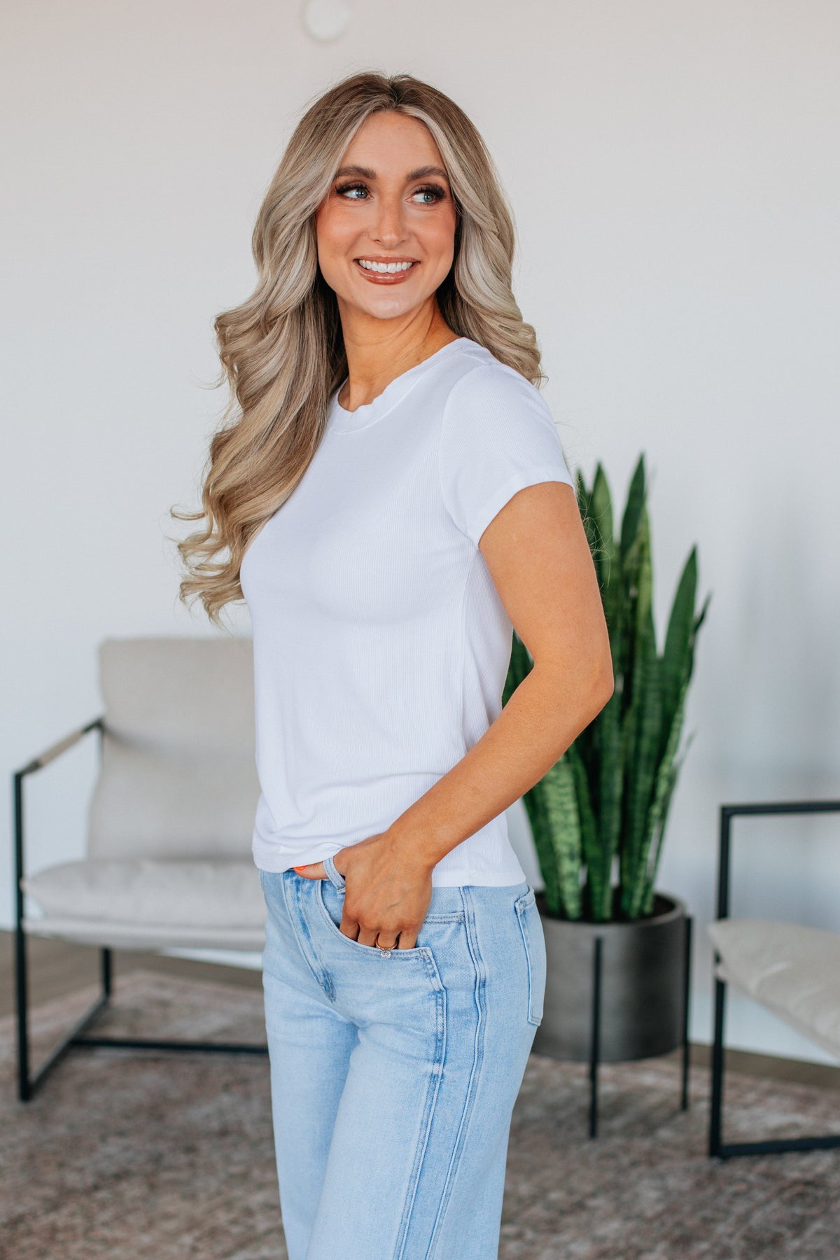 Thorne Ribbed Top - Ivory