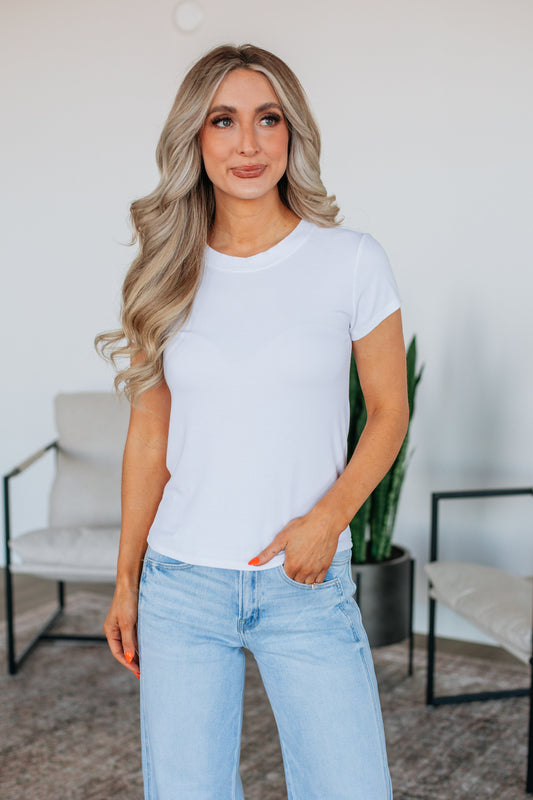Thorne Ribbed Top - Ivory