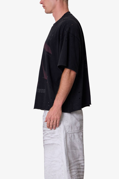 Too Late Tee - Washed Black