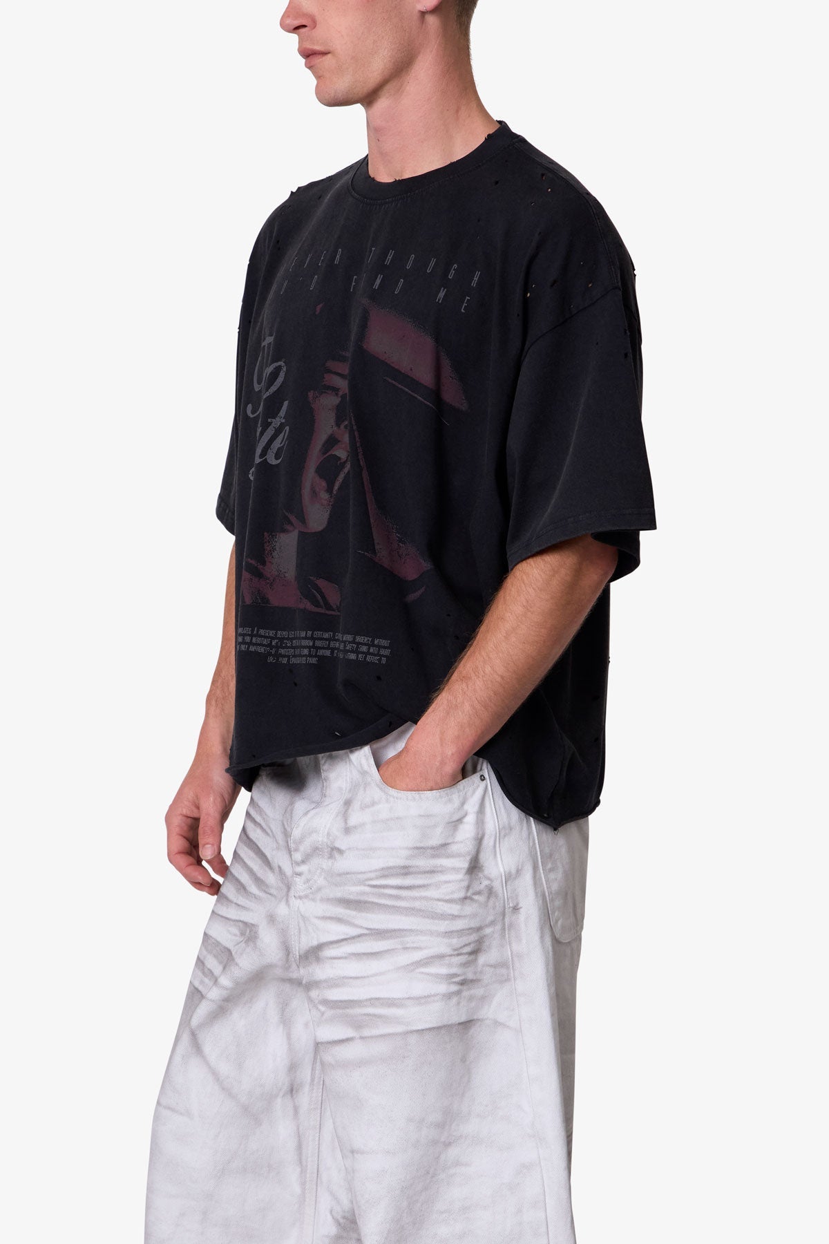 Too Late Tee - Washed Black