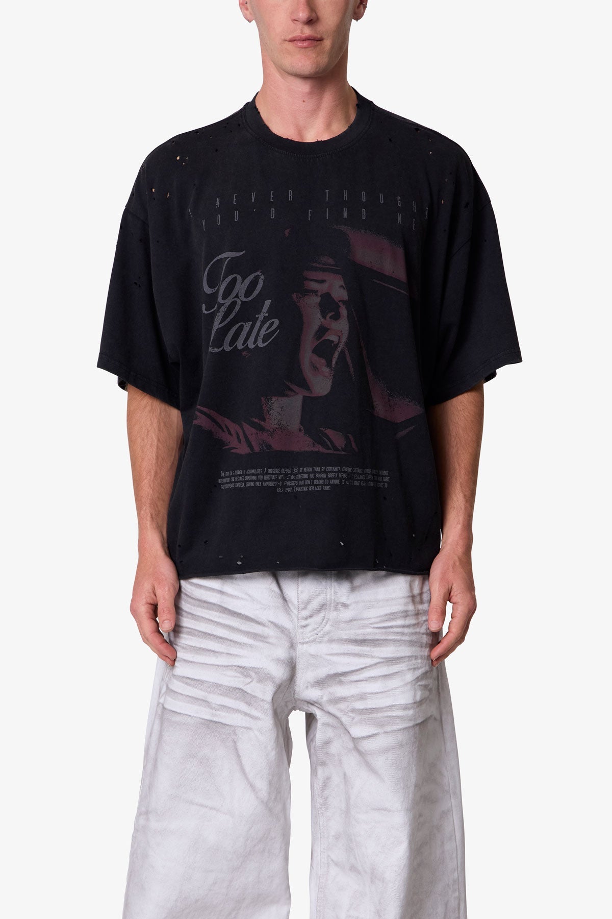 Too Late Tee - Washed Black