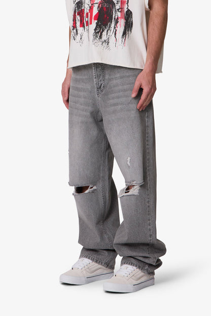 Ultra Baggy Blowout Denim - Washed Grey