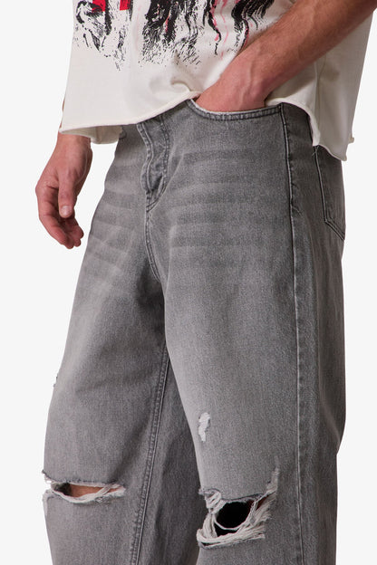 Ultra Baggy Blowout Denim - Washed Grey