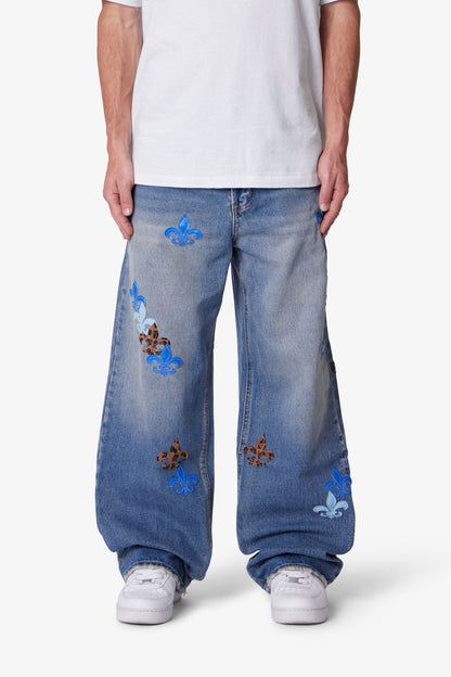 Ultra Baggy Fleur Denim - Blue