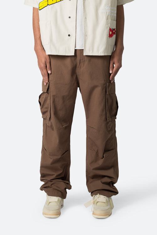 Ultra Baggy Vintage Cargo Pants - Brown