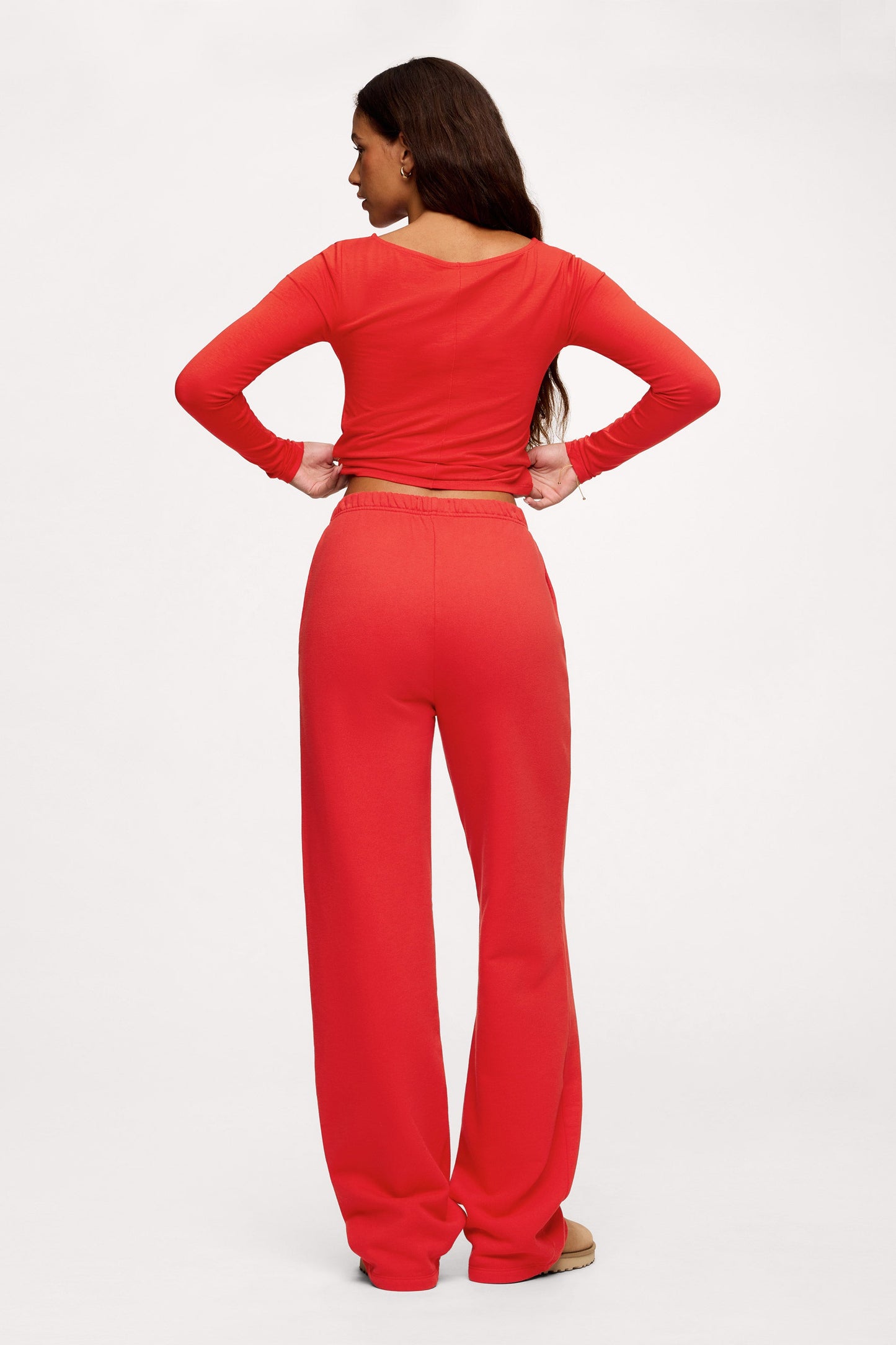 Core Fleece Wide Leg Sweatpant | Chili