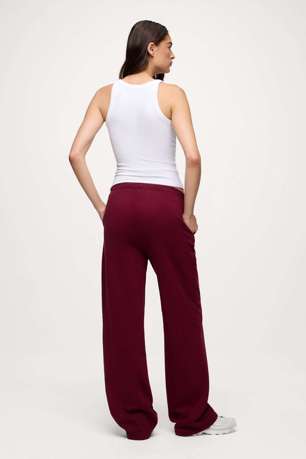 Core Fleece Wide Leg Sweatpant | Ruby