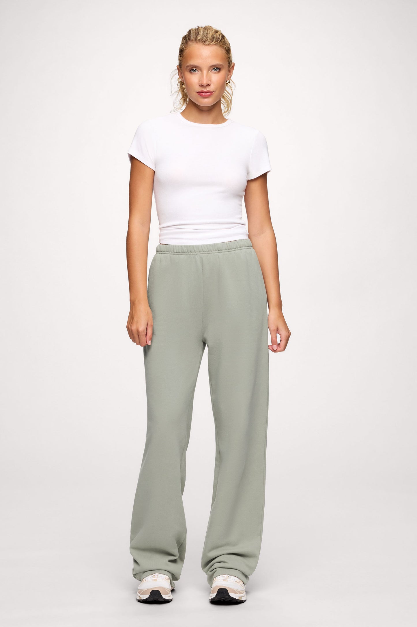 Core Fleece Wide Leg Sweatpant | Pistachio