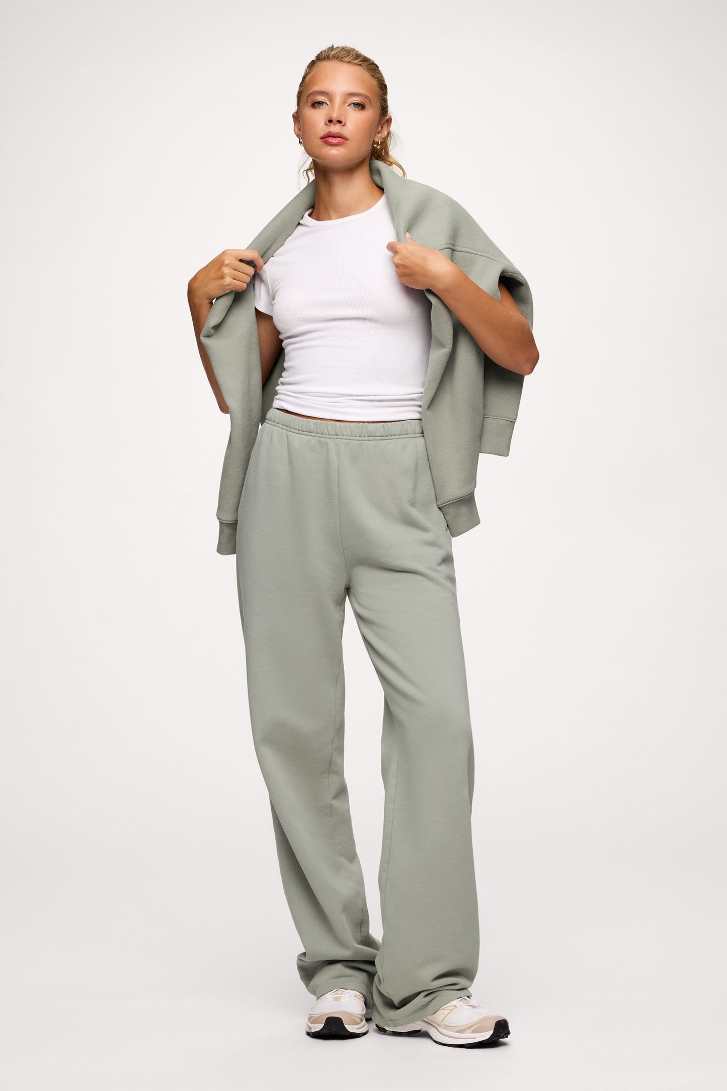 Core Fleece Wide Leg Sweatpant | Pistachio