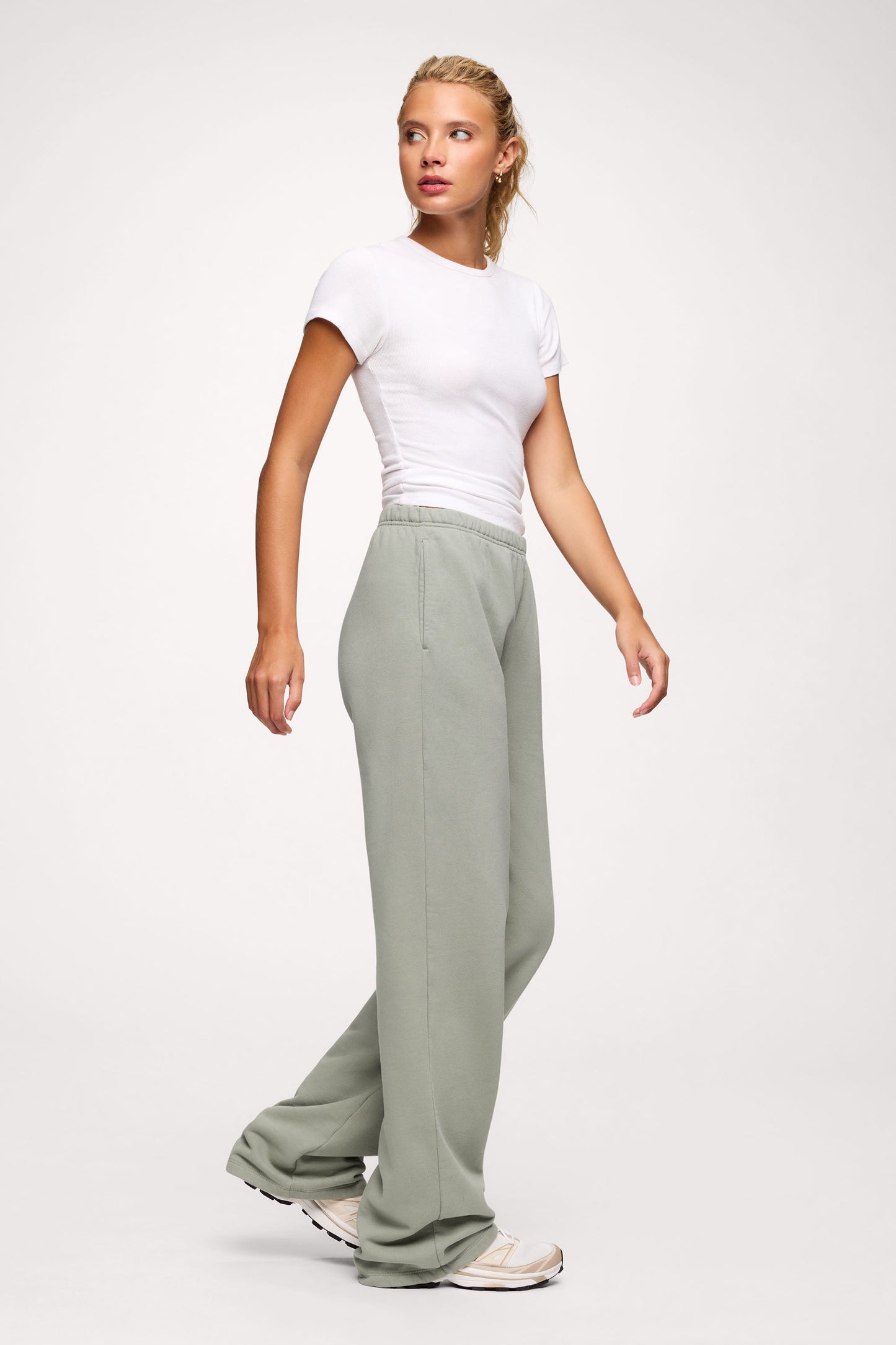 Core Fleece Wide Leg Sweatpant | Pistachio