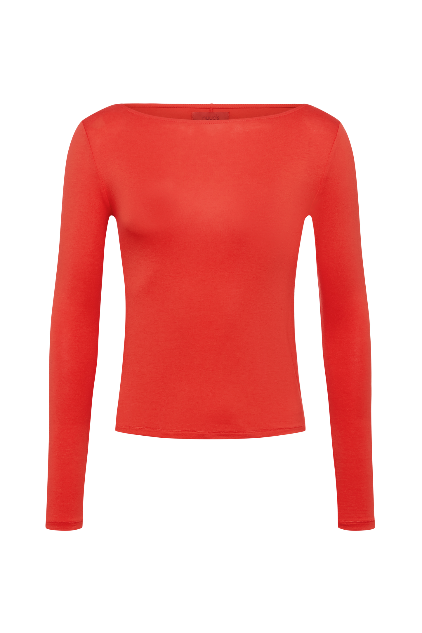Slinky Jersey Boat Neck Long Sleeve Shirt | Chili