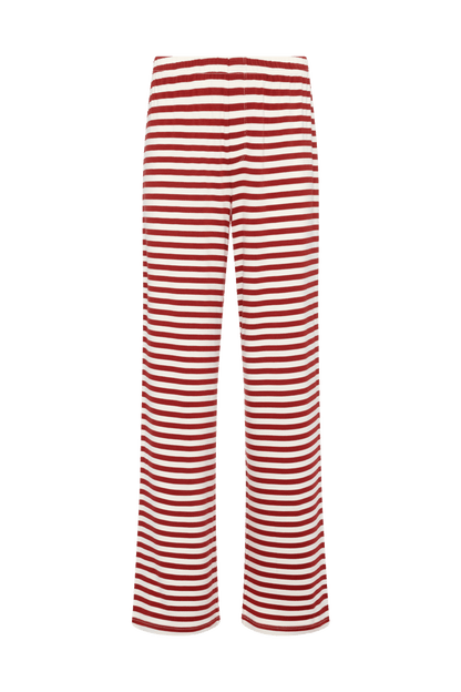 Boyfriend Stripe Pant | Scarlet White Stripe