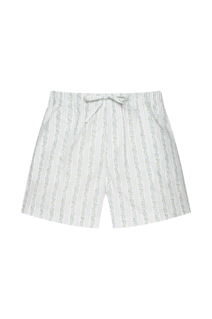 Poplin Short | Floral Stripe