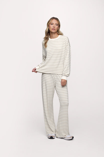 Boyfriend Stripe Tee | Cocoa Sky Stripe