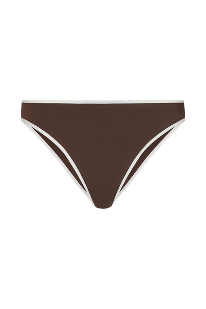 Low Waist Bikini Bottom | Contrast Espresso