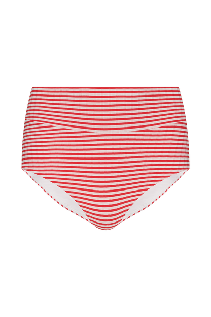 Boy Short Bikini Bottom | Cayenne Stripe