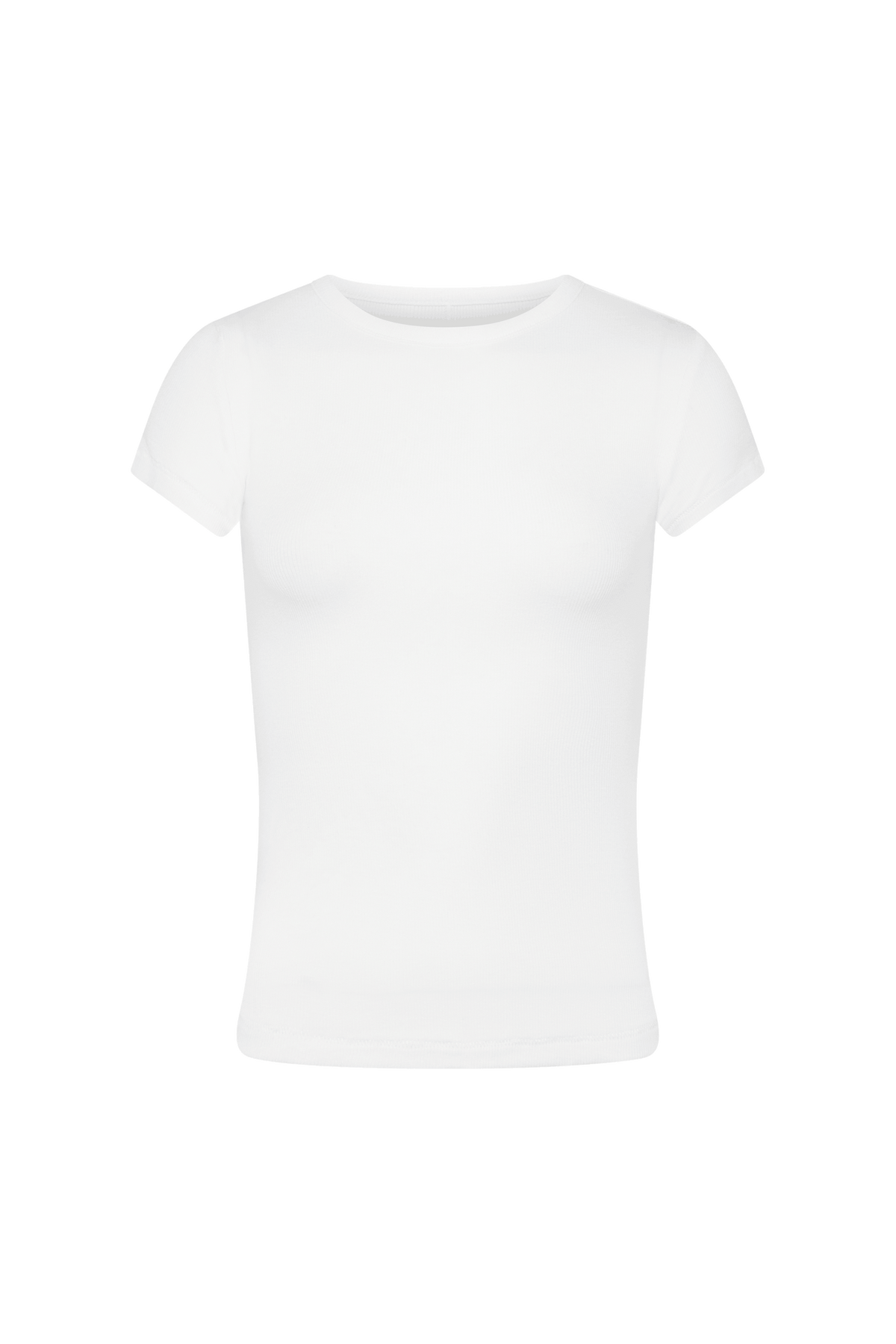 Slinky Rib Tee | White
