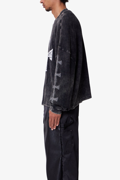 Washed LA Thermal Shirt - Washed Black