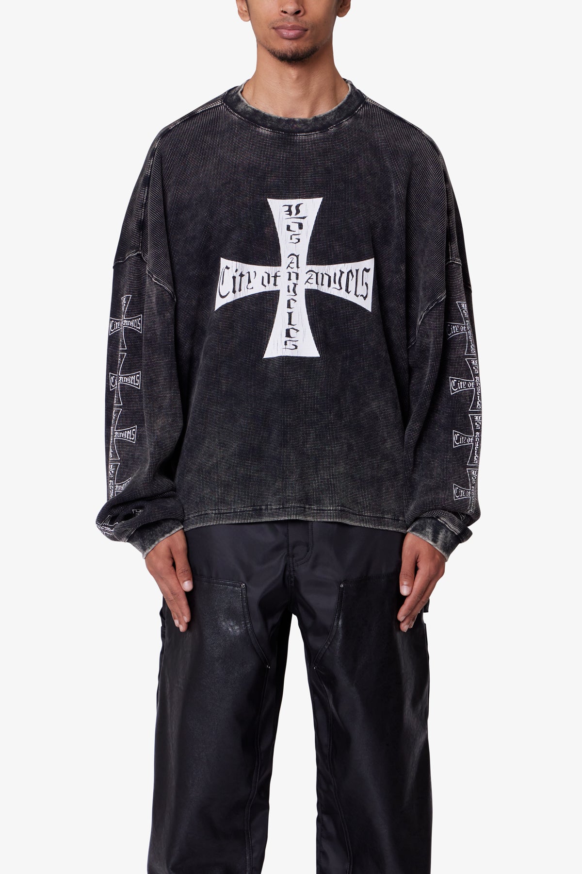 Washed LA Thermal Shirt - Washed Black