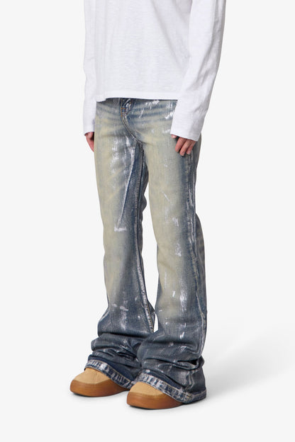 Waxed Super Stacked Denim - Blue