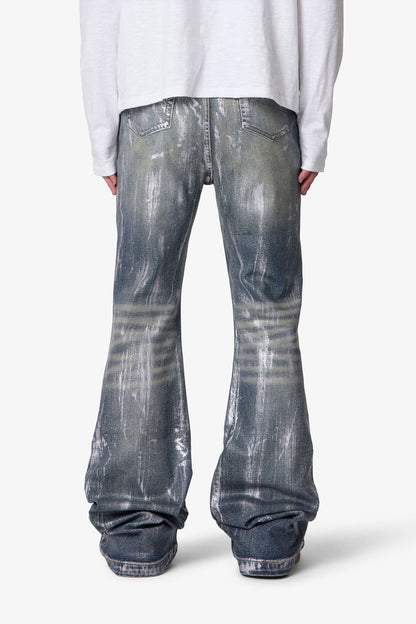 Waxed Super Stacked Denim - Blue