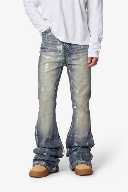 Waxed Super Stacked Denim - Blue