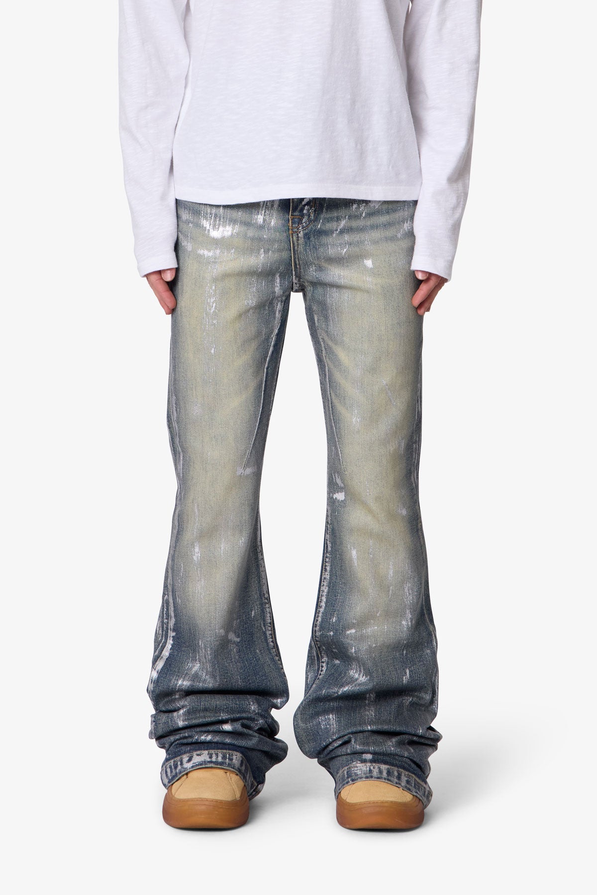 Waxed Super Stacked Denim - Blue