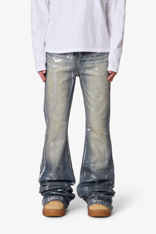 Waxed Super Stacked Denim - Blue