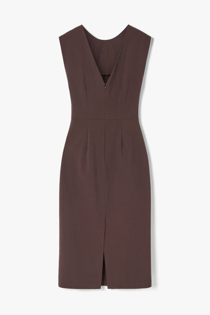 Neve Ruched Dress | Espresso Brown
