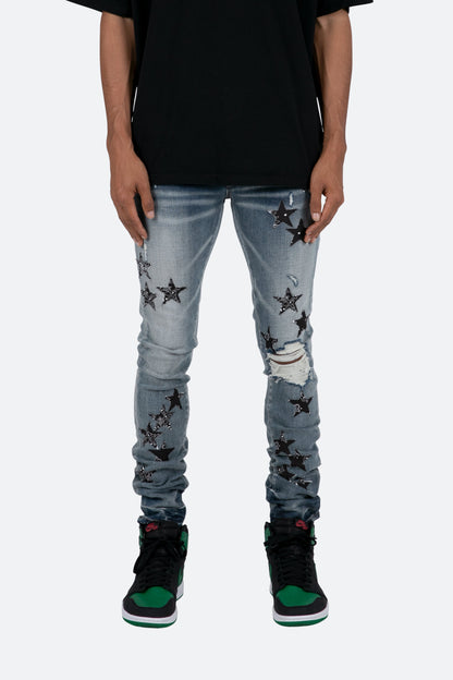X462 Star Skinny Denim - Blue/Black
