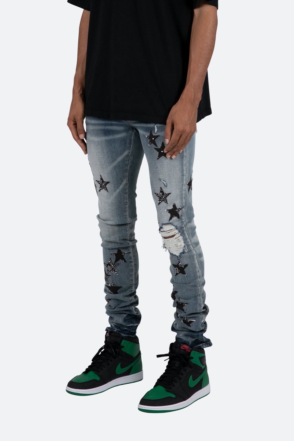 X462 Star Skinny Denim - Blue/Black