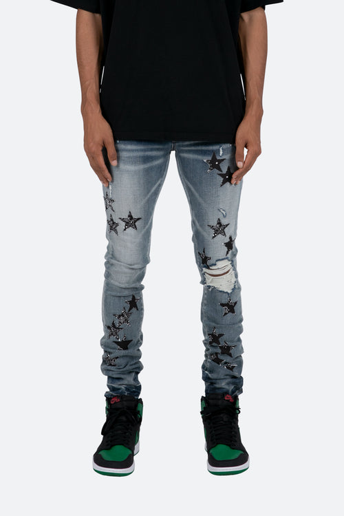 X462 Star Skinny Denim - Blue/Black