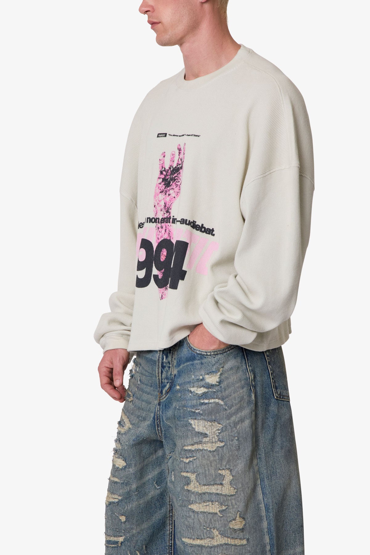 Zombie Hand Thermal Shirt - Grey