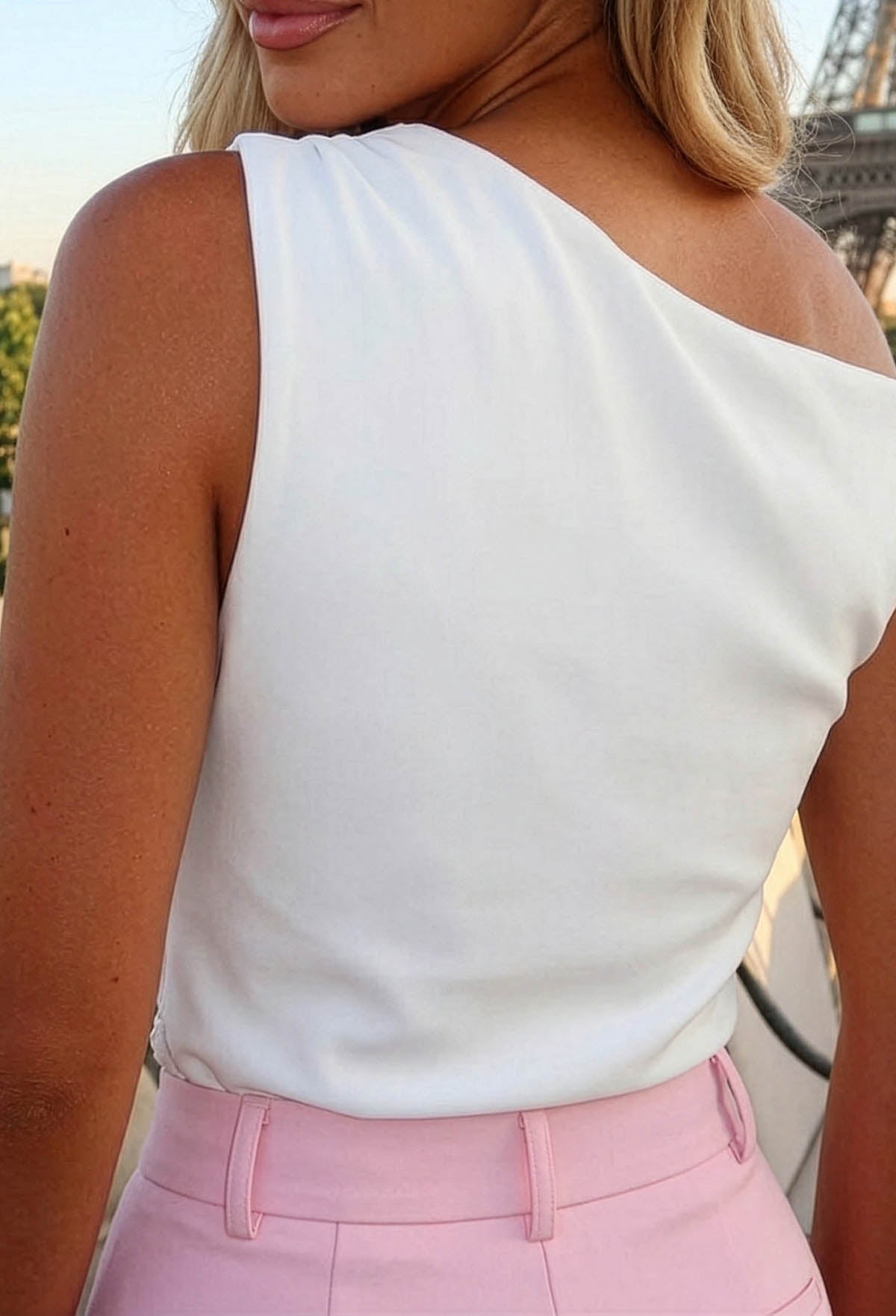 Aloha Babe White Off Shoulder Sequin Top