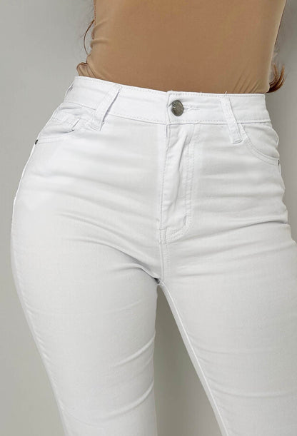 Amelie White Stretch Push Up Skinny Jeans