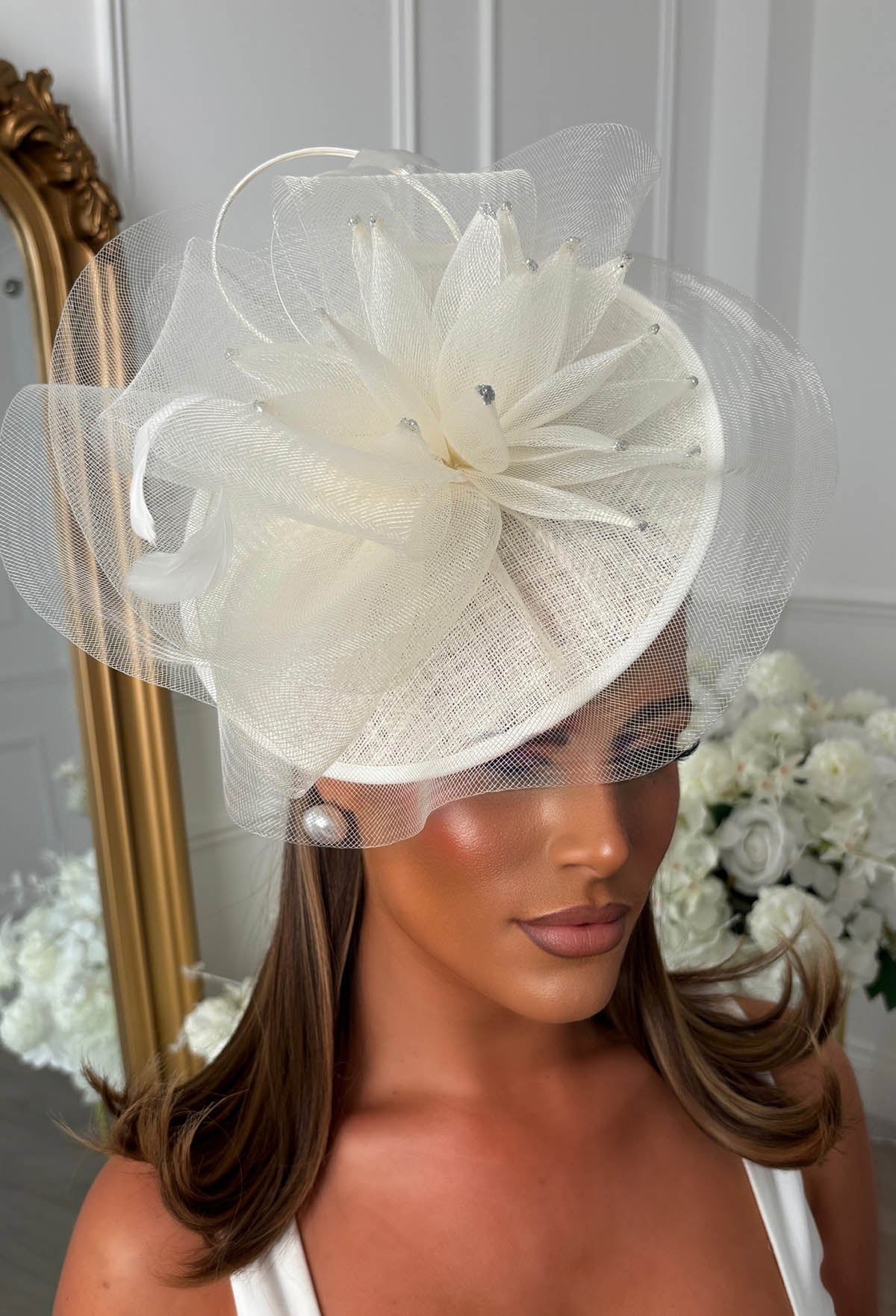 Arla Cream Floral Fascinator