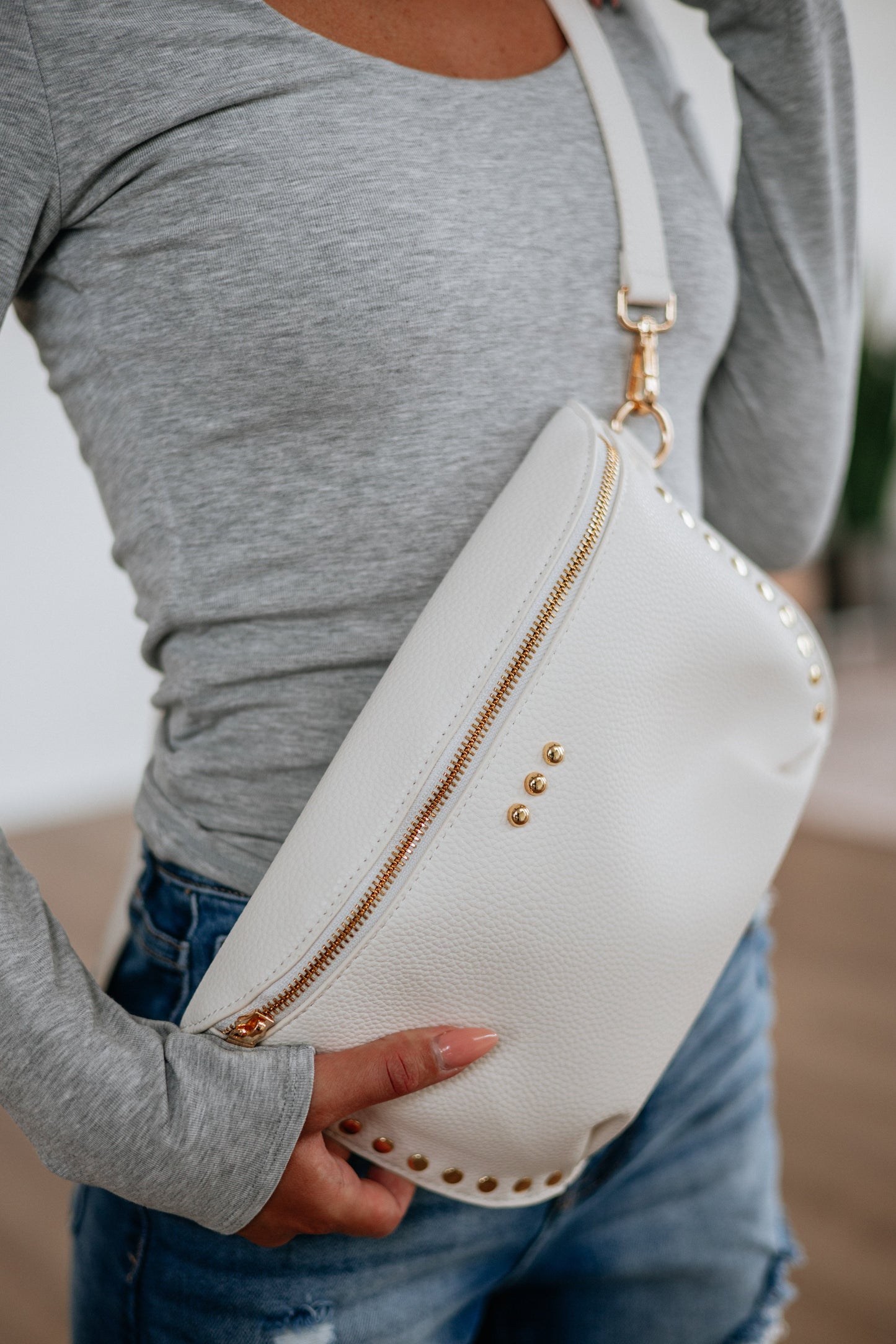 Sianna Studded Leather Bum Bag