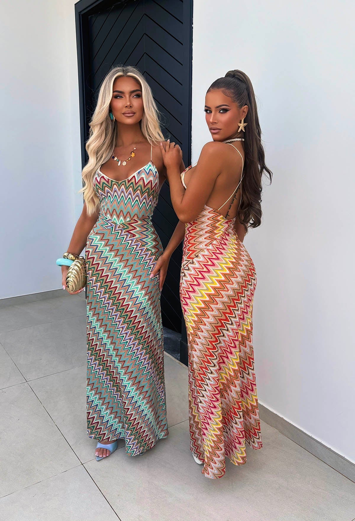 Bring On The Style Orange Zig Zag Maxi Dress