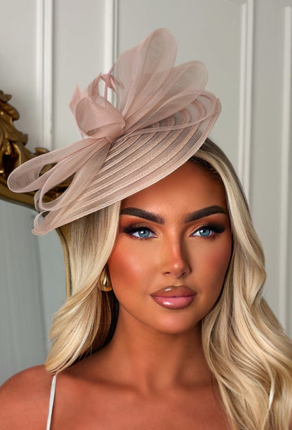 Celestial Chic Pink Mesh Fascinator