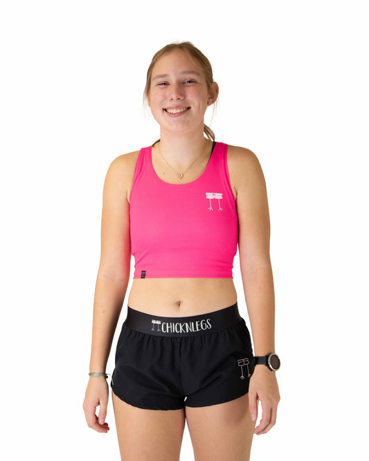 Neon Pink PWR Crop Top