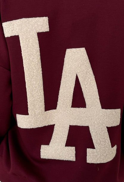 City Comforts Burgundy LA Sweatshirt
